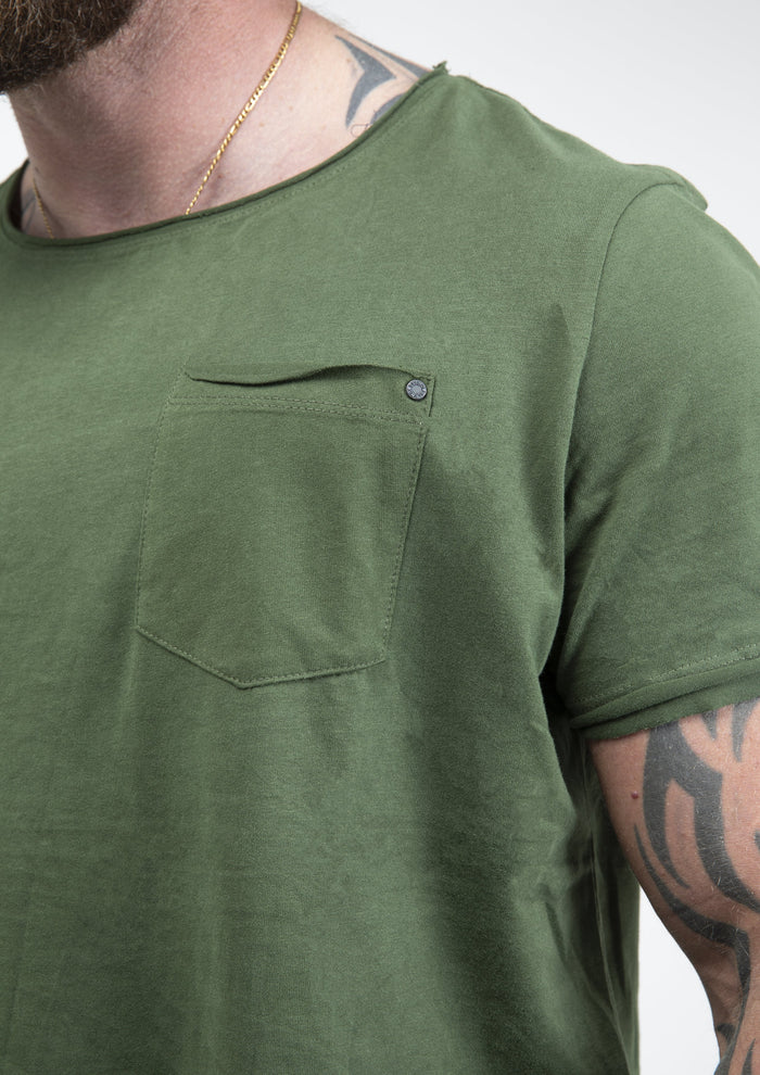 Blend Forest Green Crew Neck Cotton T-Shirt