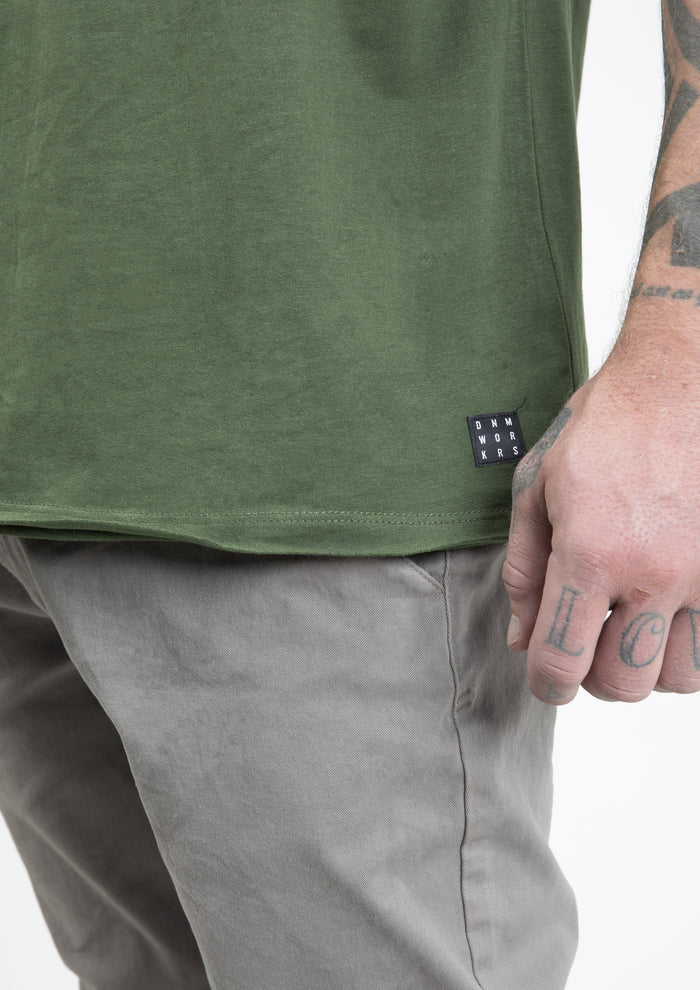 Blend Forest Green Crew Neck Cotton T-Shirt