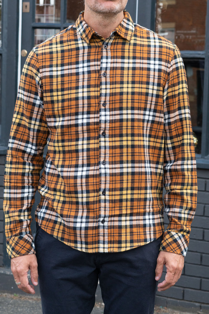 Blend Glazed Ginger Check Shirt