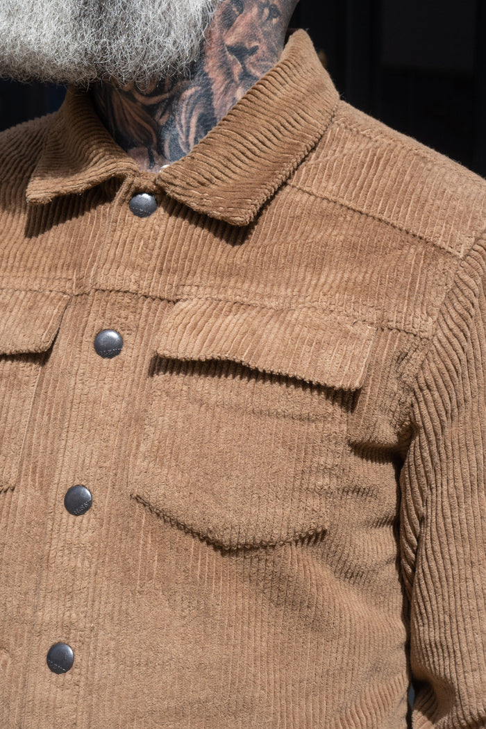 Blend Lead Grey Cord Overshirt