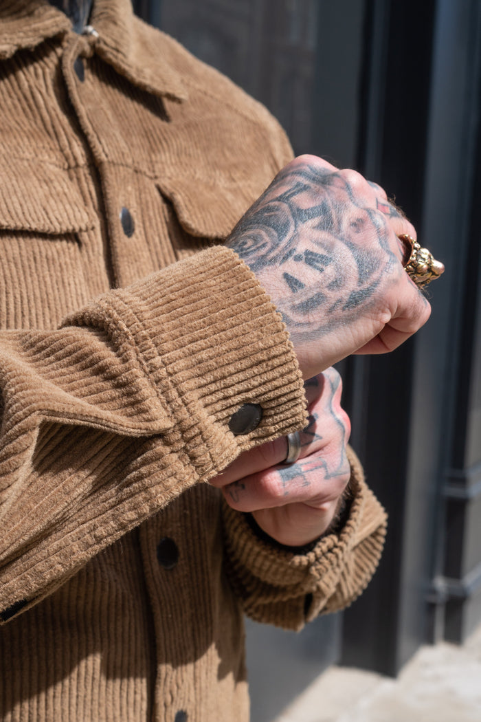 Blend Lead Grey Cord Overshirt