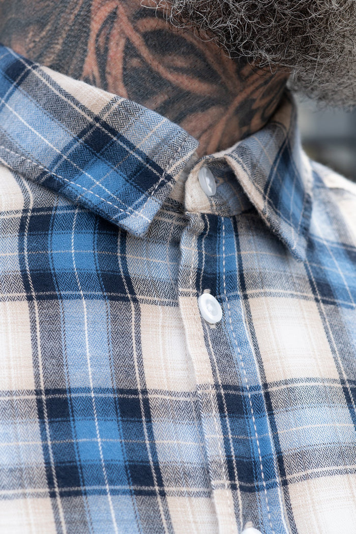 Blend Navy & Tan Check Shirt