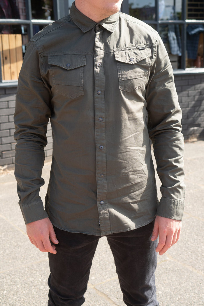Blend Olive Cotton Shirt