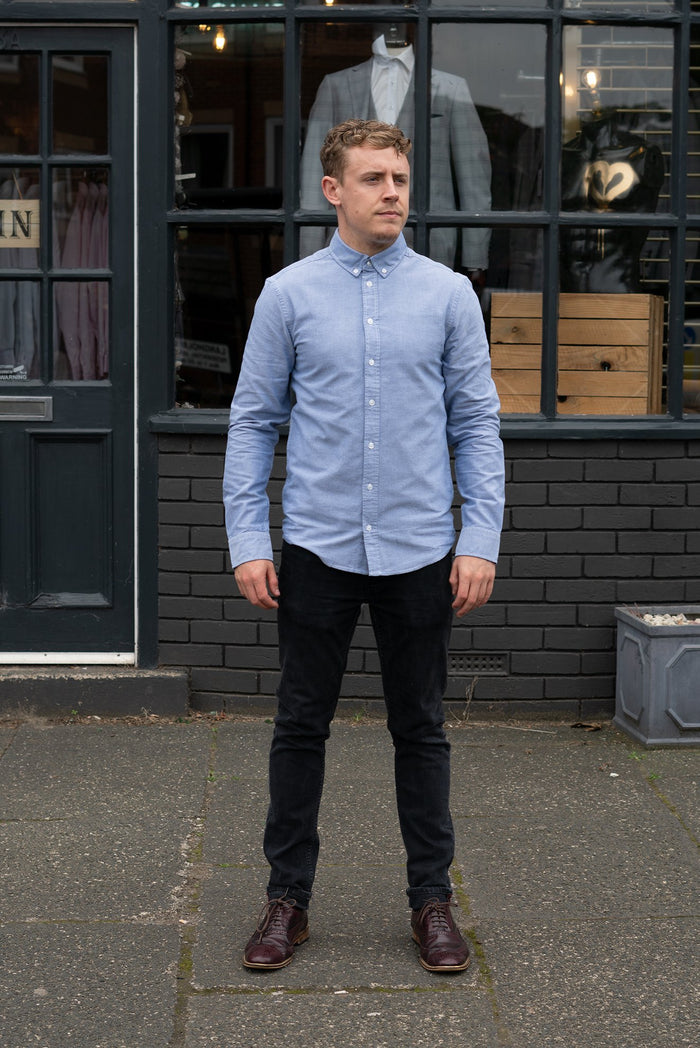 Blend Sky Blue Long Sleeved Shirt
