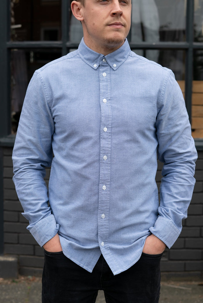 Blend Sky Blue Long Sleeved Shirt
