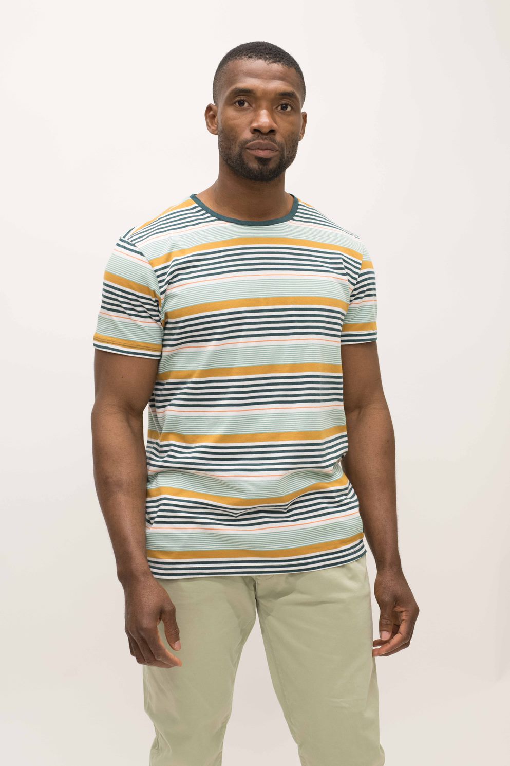 Blend Teal Striped T-Shirt