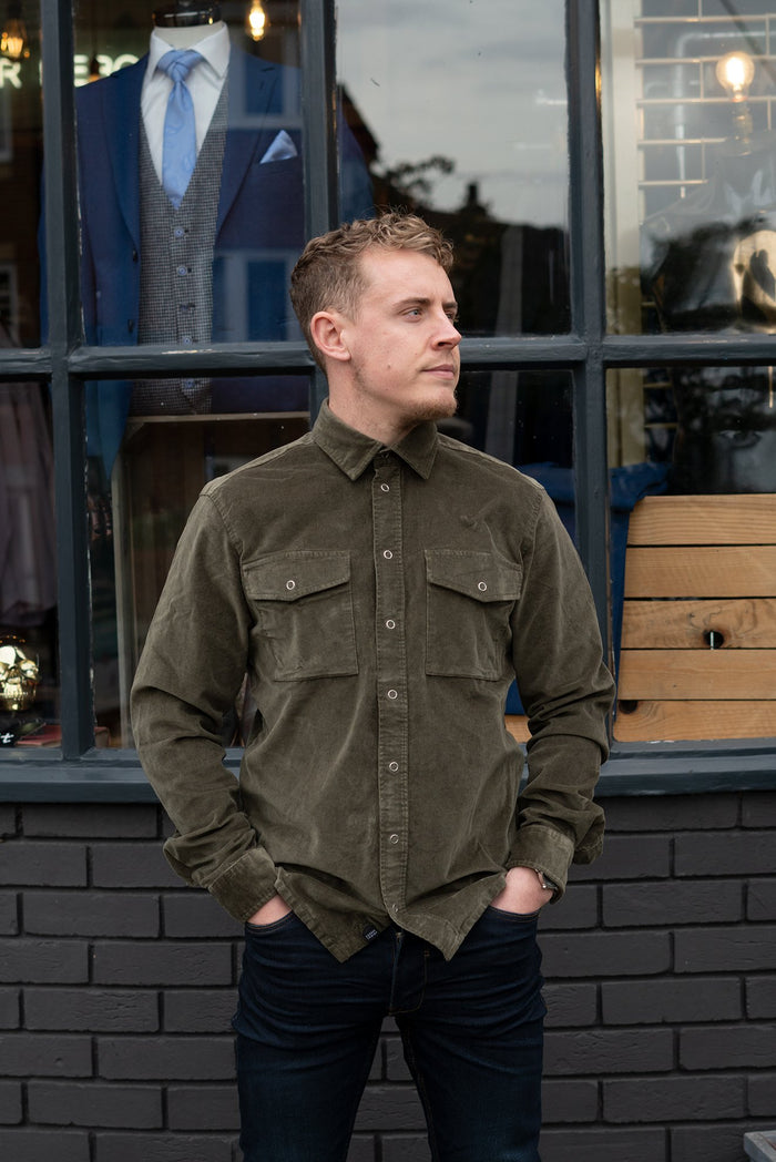 Casual Friday Anton Green Cord Shirt
