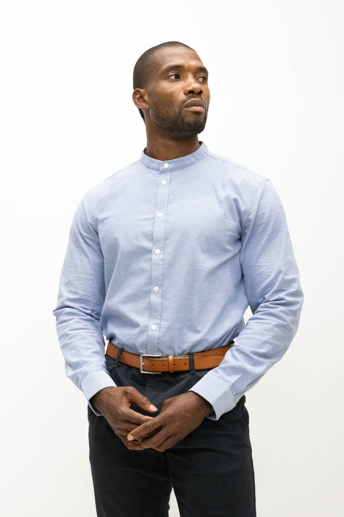 Casual Friday Arthur Blue Grandad Shirt