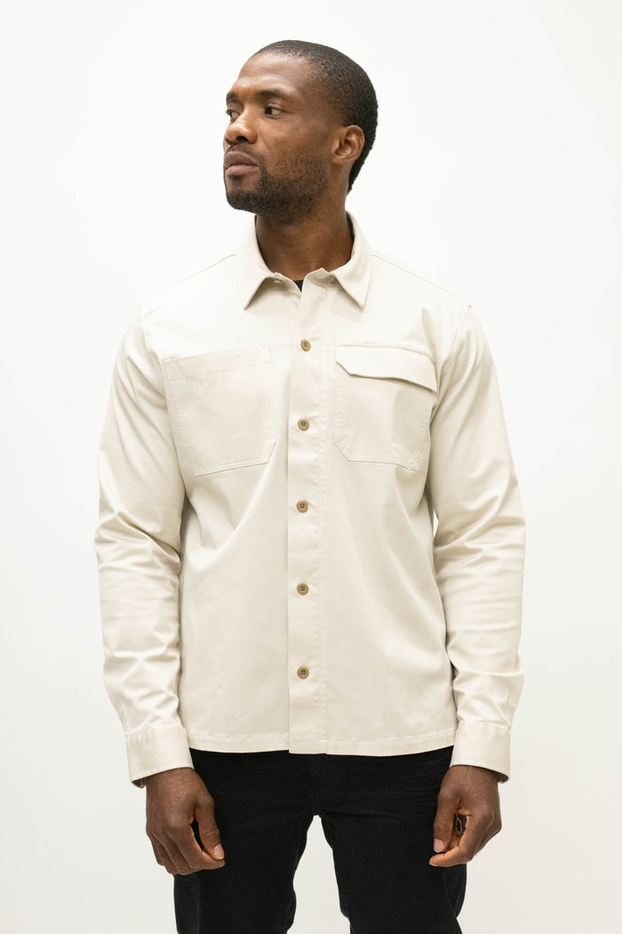 Casual Friday August Lyocell Light Sand Overshirt