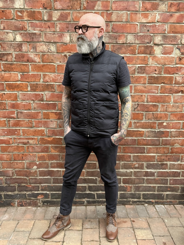 Casual Friday Black Quilted Gilet
