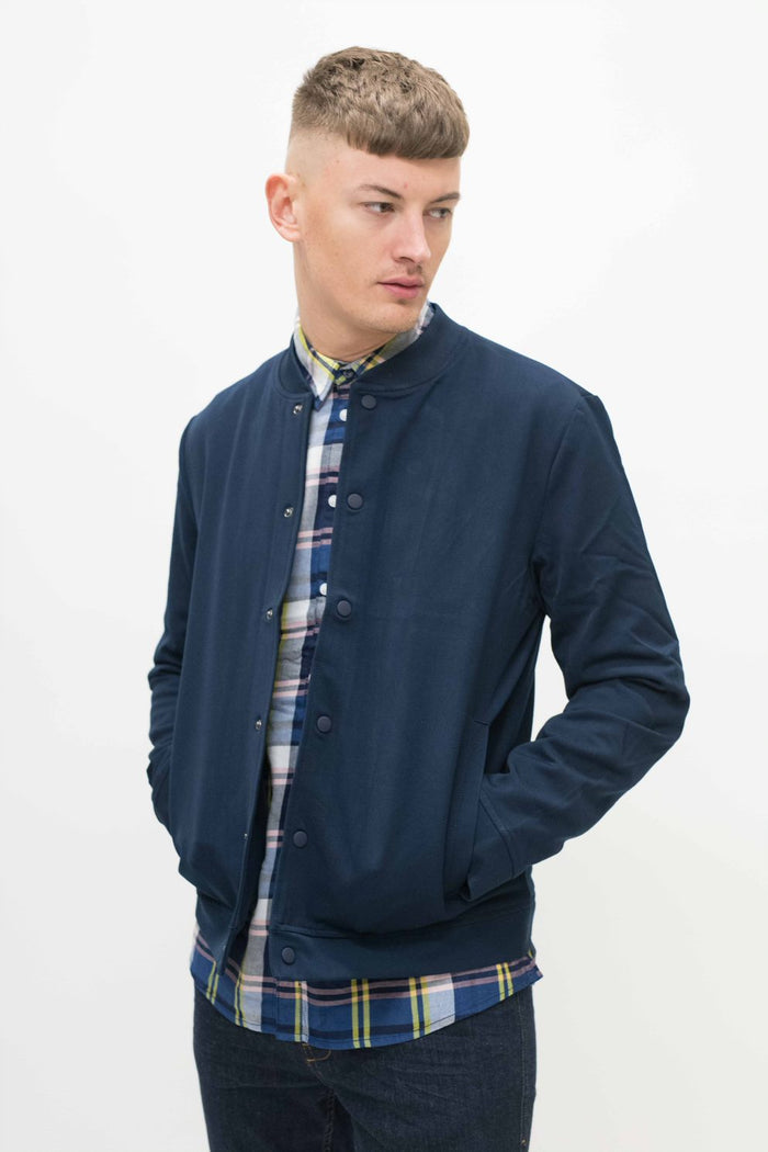 Casual Friday Jels Navy Bomber Jacket