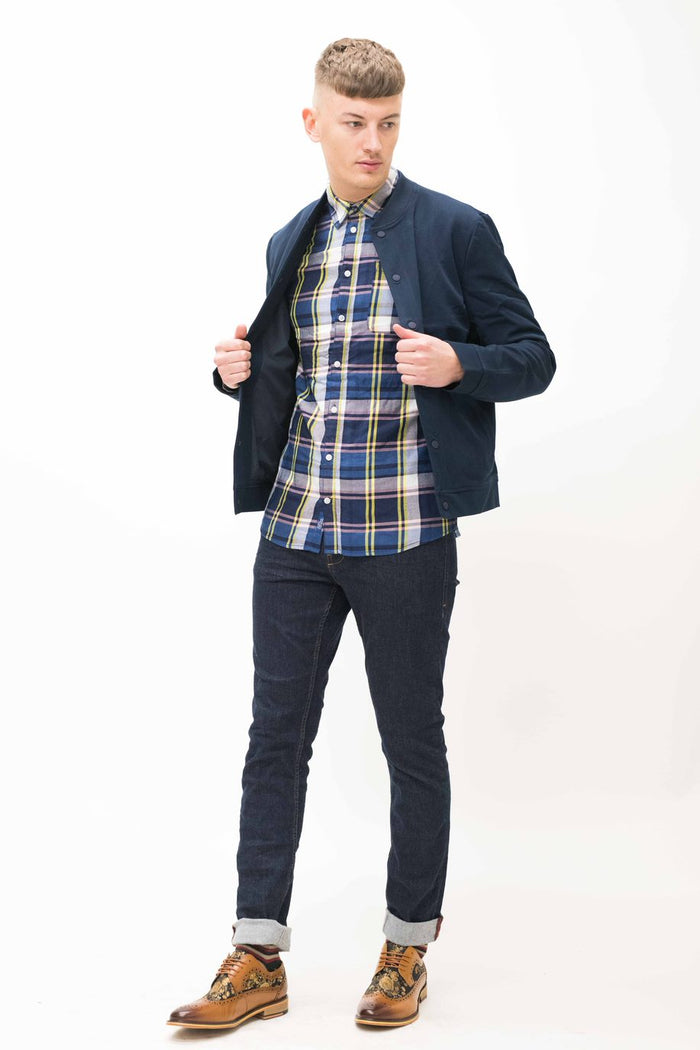 Casual Friday Jels Navy Bomber Jacket
