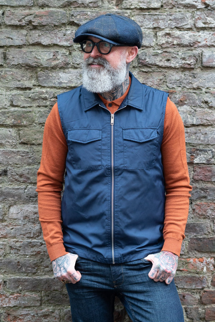 Casual Friday Navy Padded Gilet