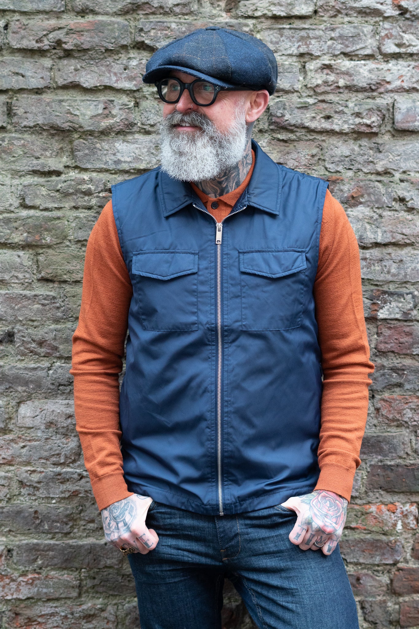 Casual Friday Navy Padded Gilet