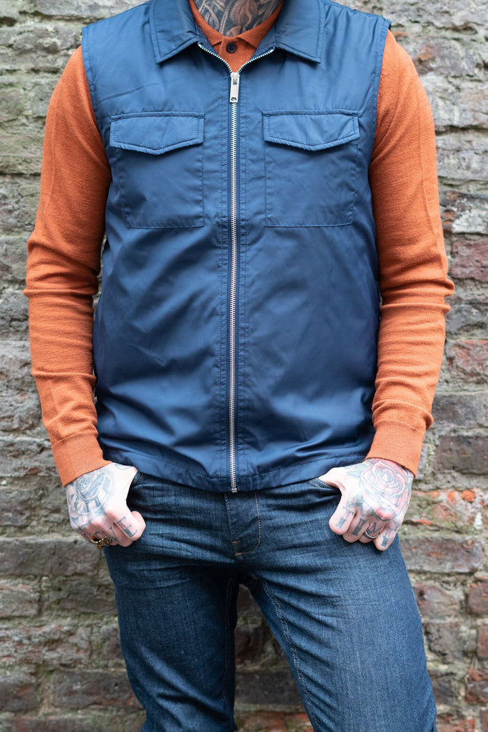 Casual Friday Navy Padded Gilet