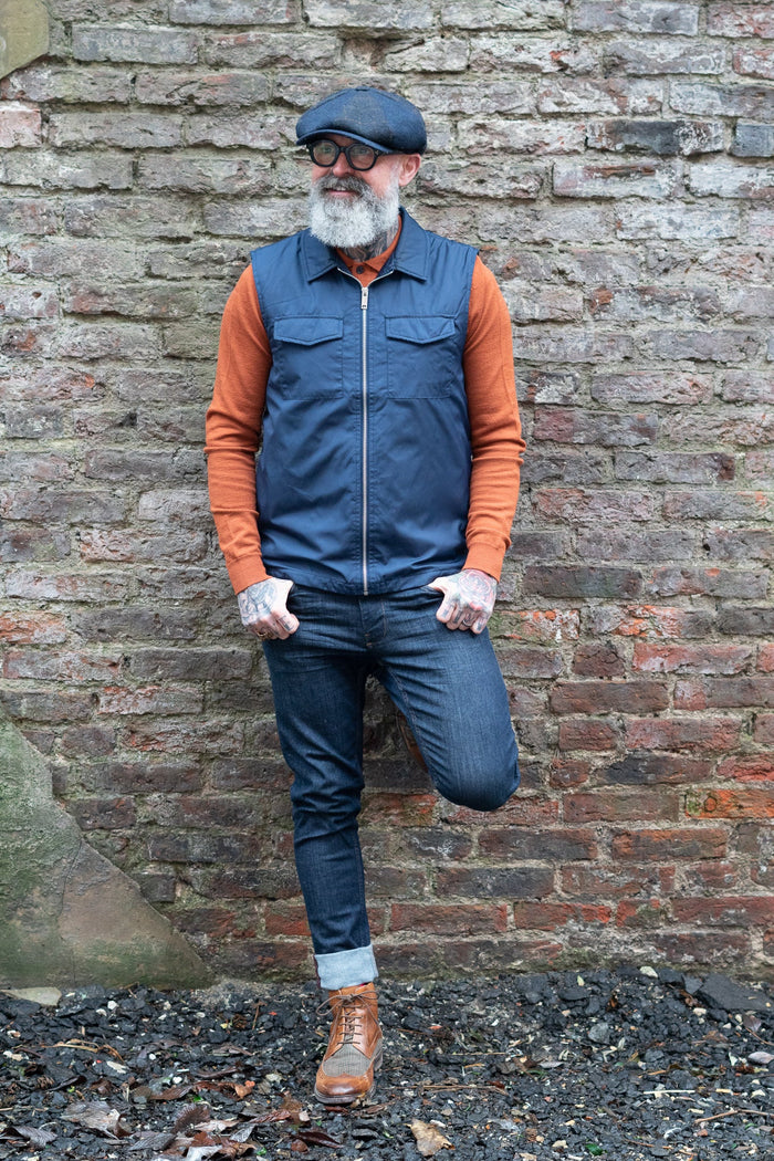 Casual Friday Navy Padded Gilet