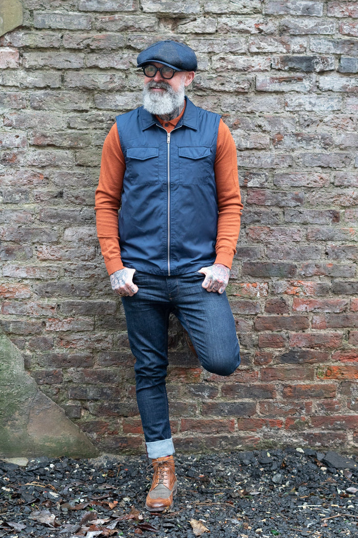 Casual Friday Navy Padded Gilet