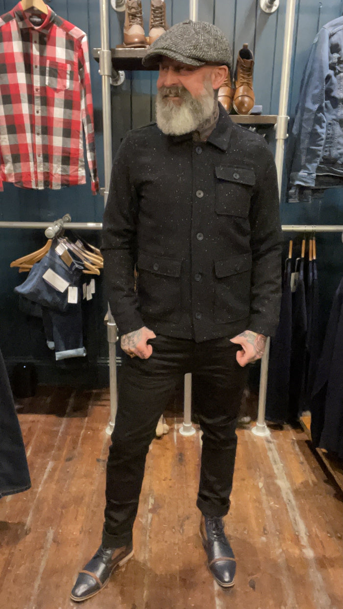 Casual Friday Navy With Fleck Worker Overshirt