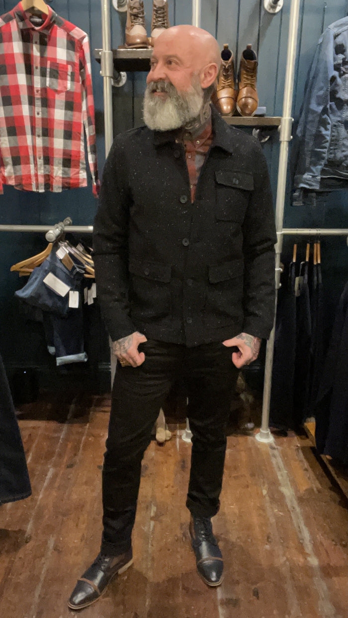Casual Friday Navy With Fleck Worker Overshirt