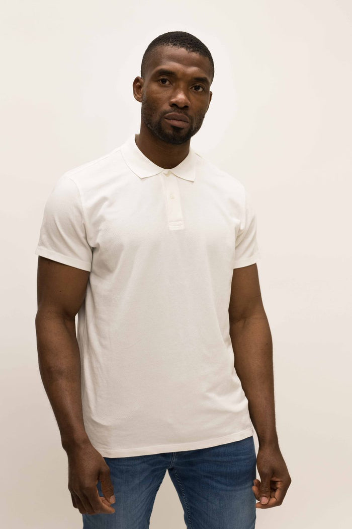 Casual Friday Tristan Ecru Bubble Polo Shirt