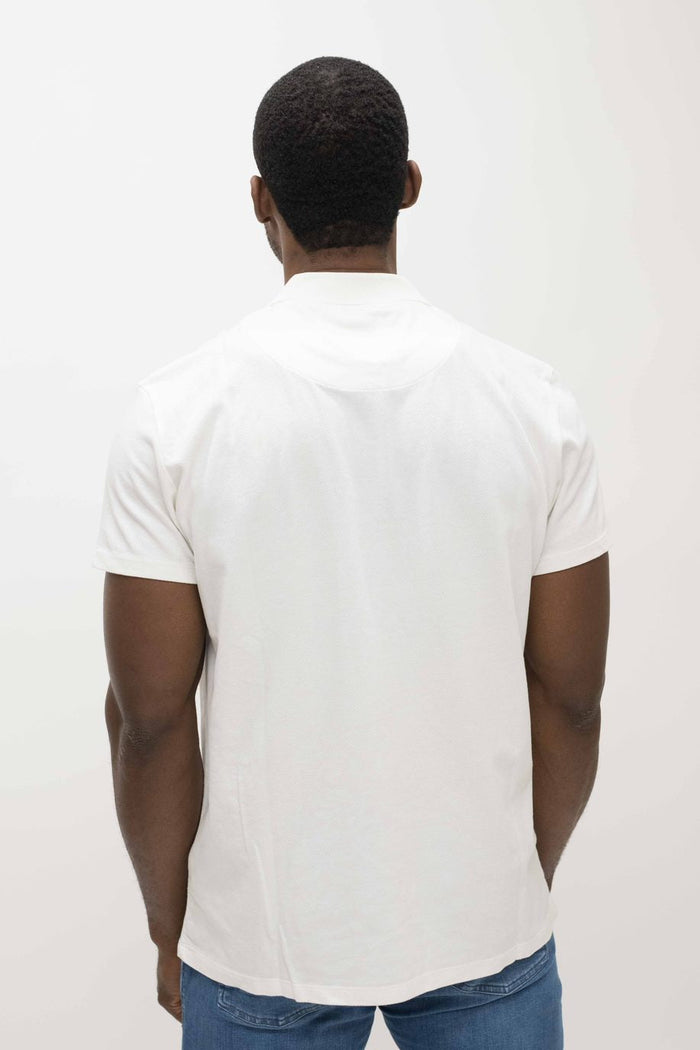 Casual Friday Tristan Ecru Bubble Polo Shirt
