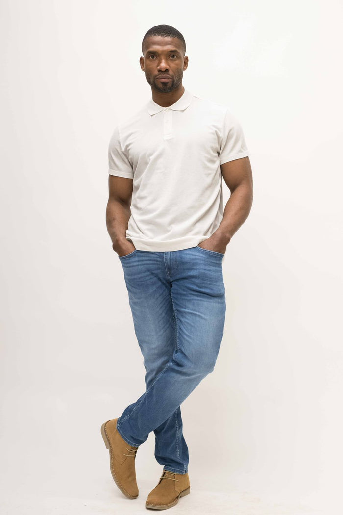 Casual Friday Tristan Ecru Bubble Polo Shirt