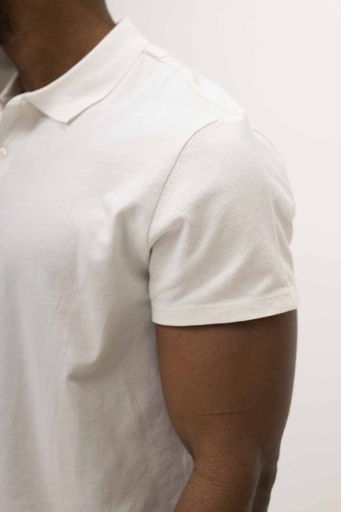 Casual Friday Tristan Ecru Bubble Polo Shirt