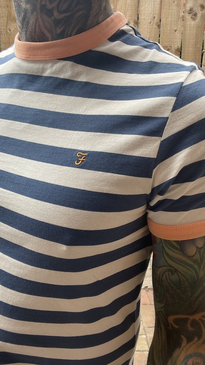 Farah Belgrove Cold Metal Striped T-Shirt