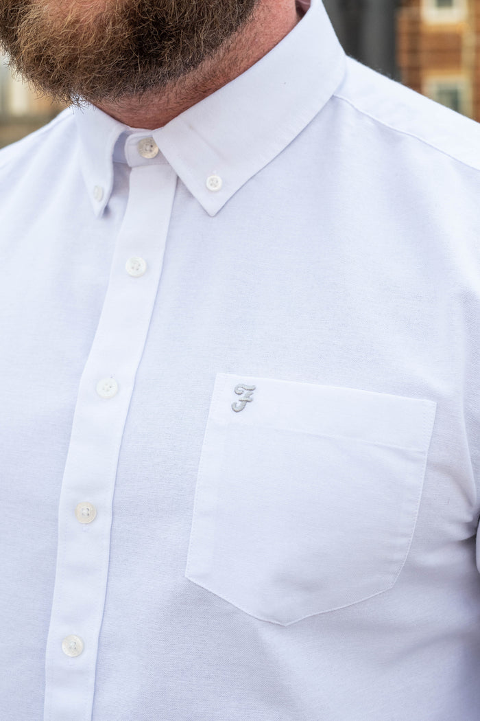 Farah Drayton Oxford Shirt In White
