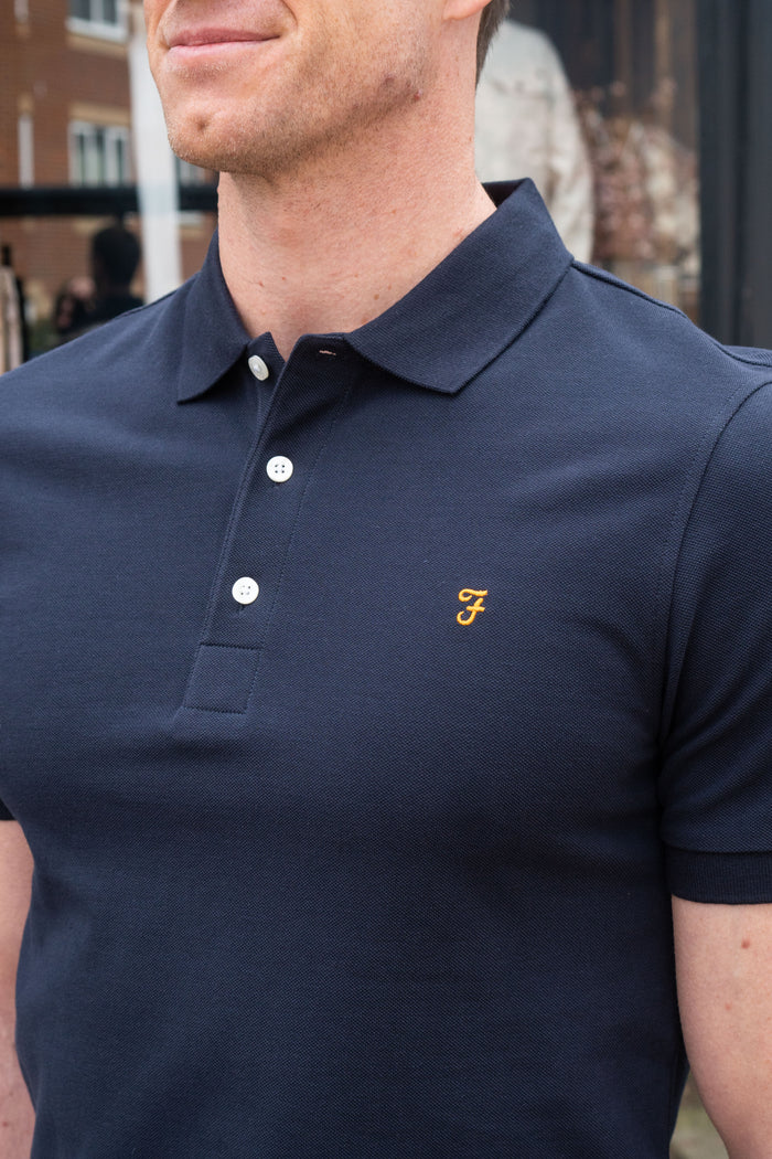 Farah True Navy Polo Shirt