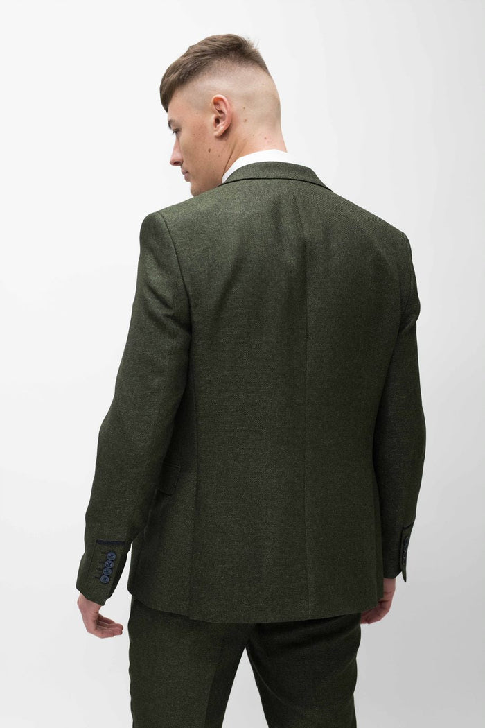 Fratelli Olive With Contrast Detail Blazer