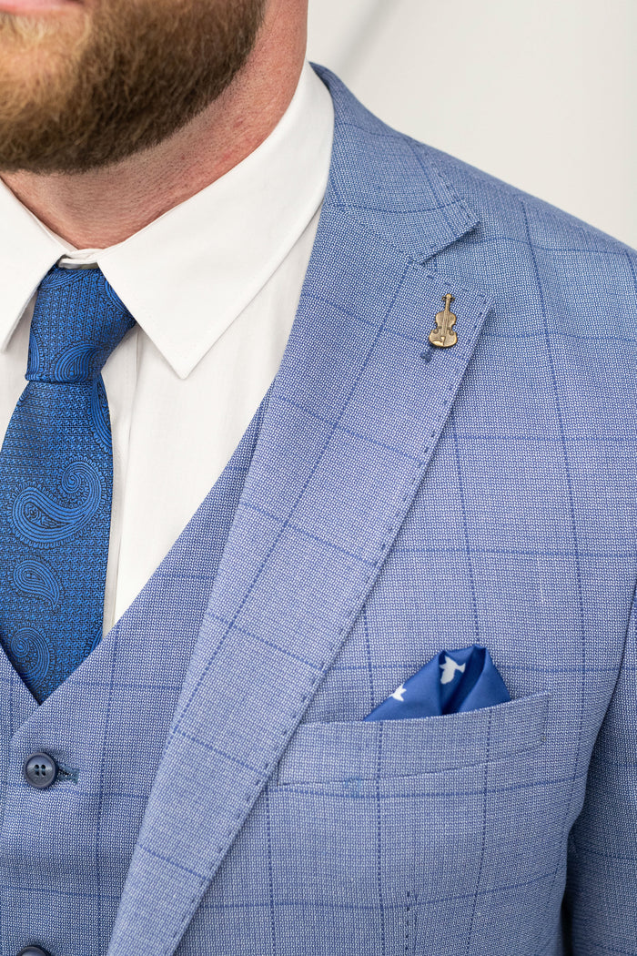 Fratelli Royal Windowpane Check Blazer