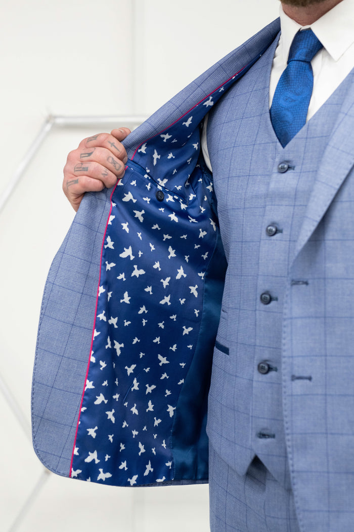 Fratelli Royal Windowpane Check Blazer