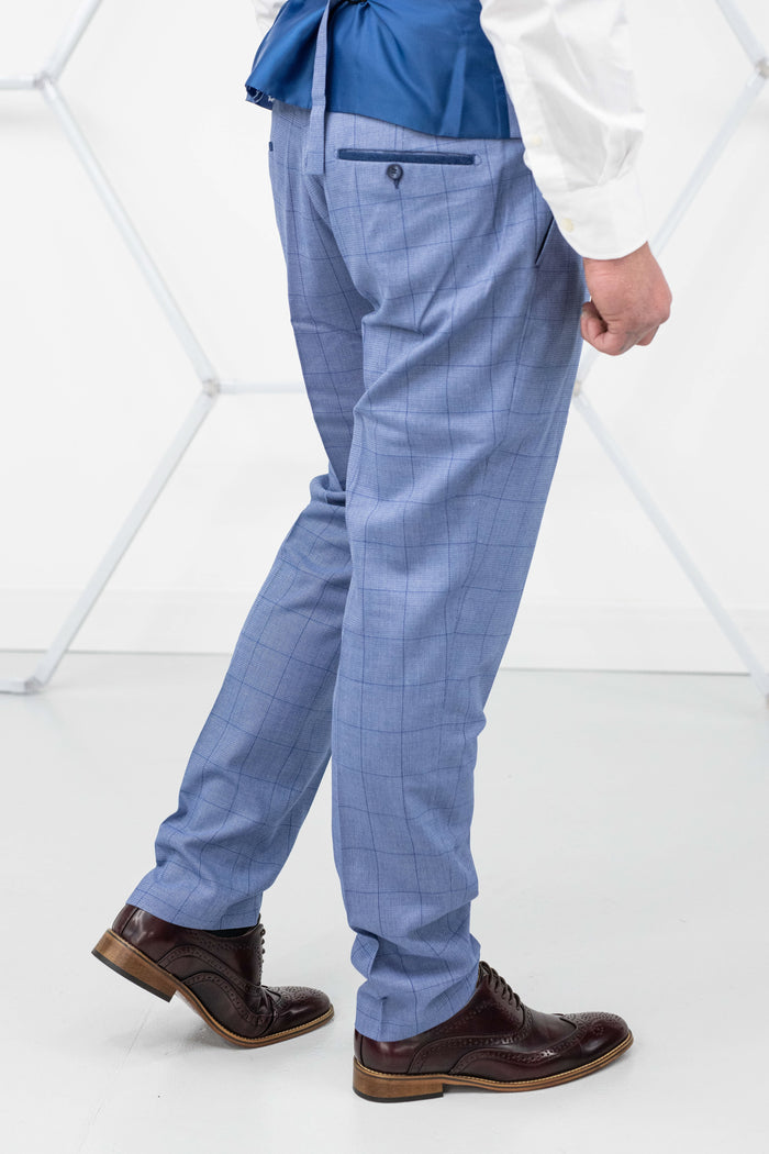 Fratelli Royal Windowpane Check Trousers