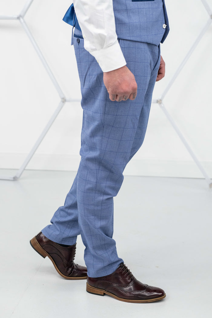 Fratelli Royal Windowpane Check Trousers