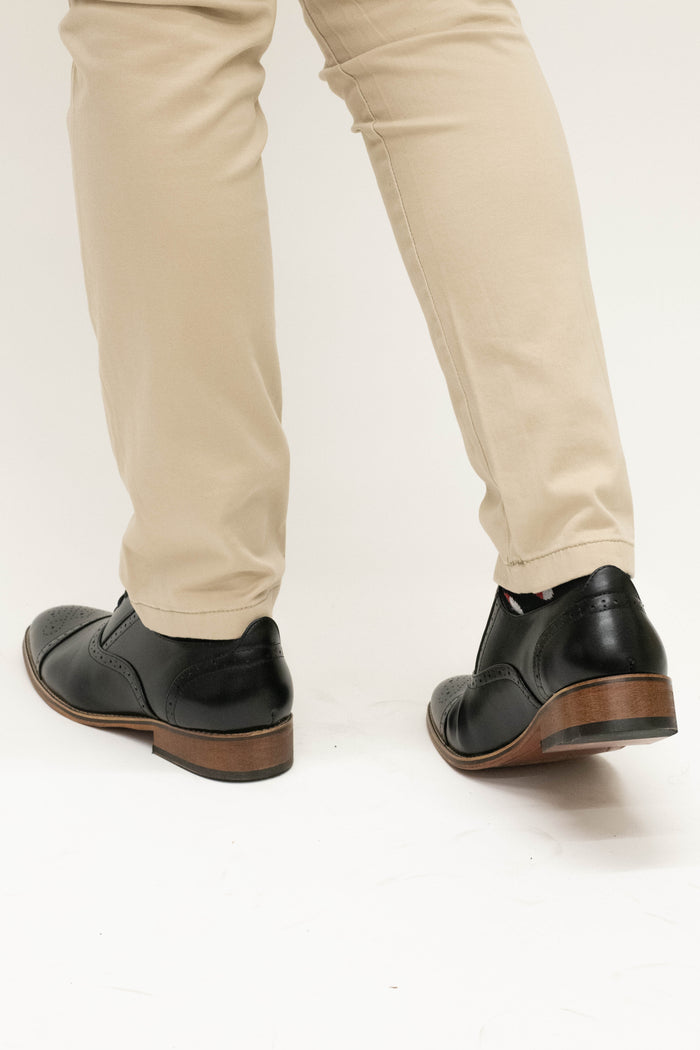 Goor Black Toe Cap Oxford Shoes
