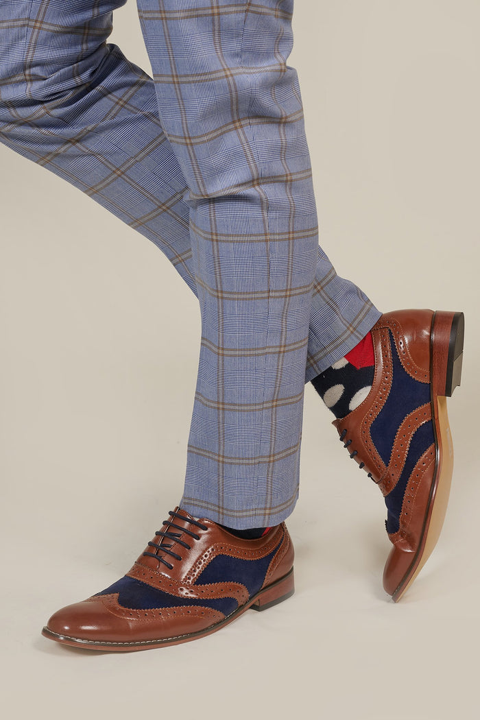 Goor Tan And Navy Brogues