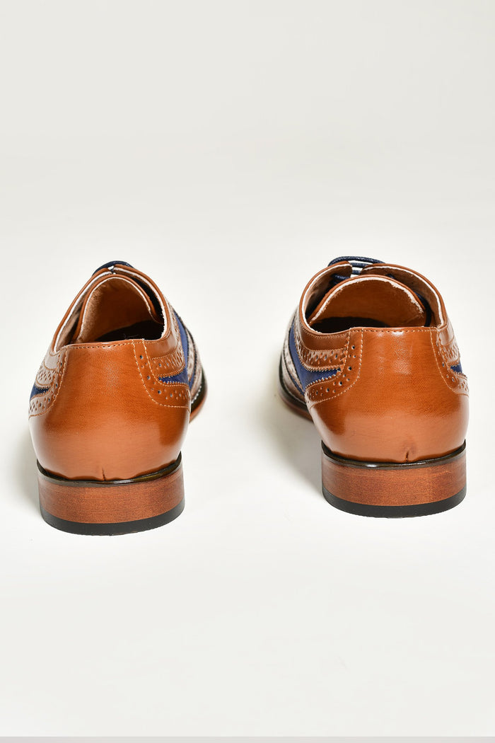 Goor Tan And Navy Brogues