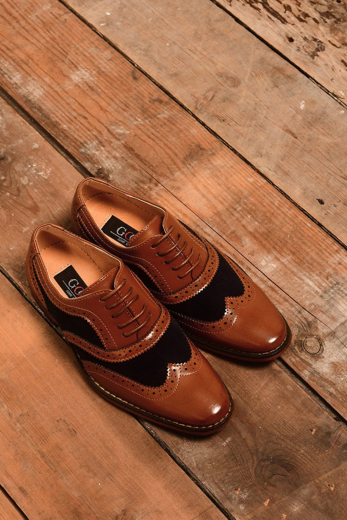 Goor Tan And Navy Brogues