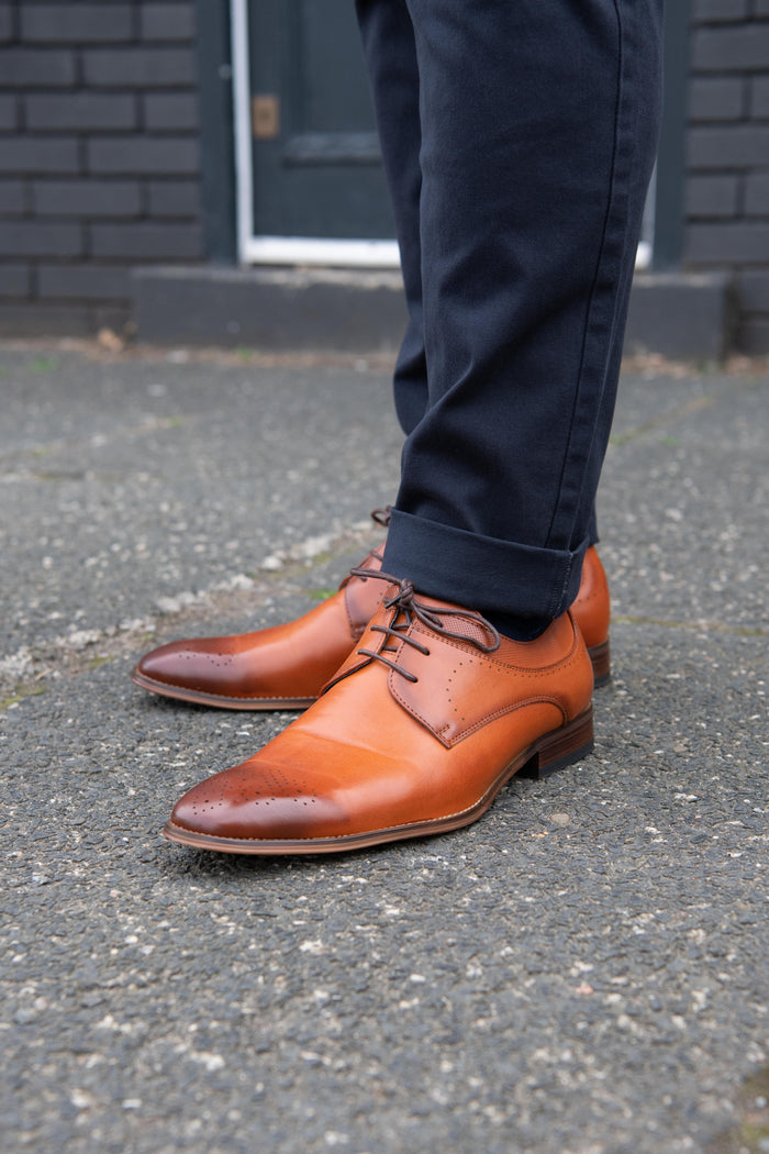 Goor Tan Punched Brogues