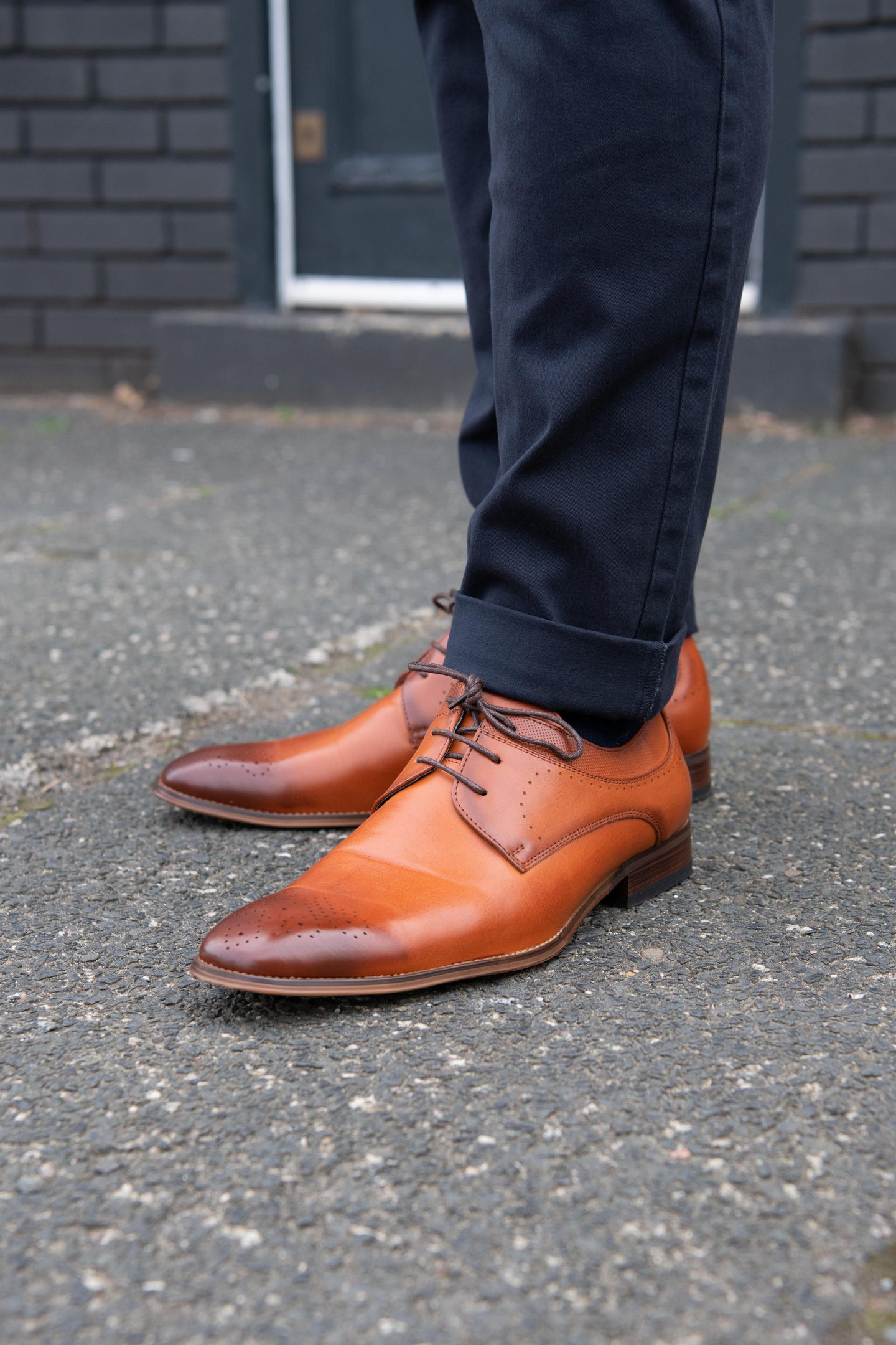 Goor Tan Punched Brogues