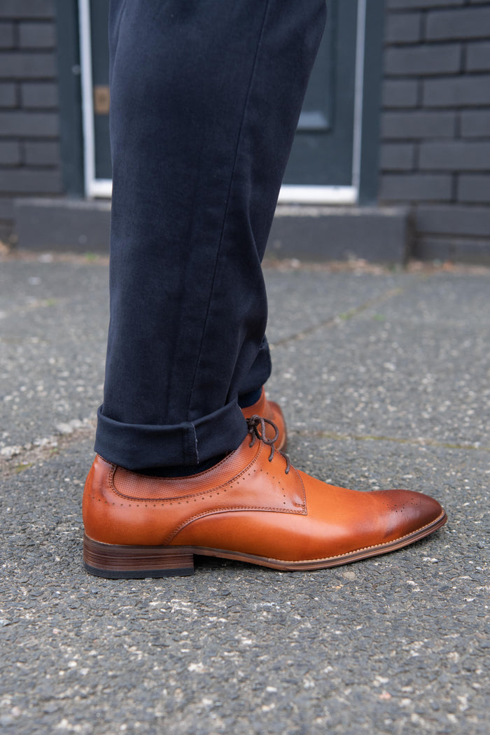 Goor Tan Punched Brogues