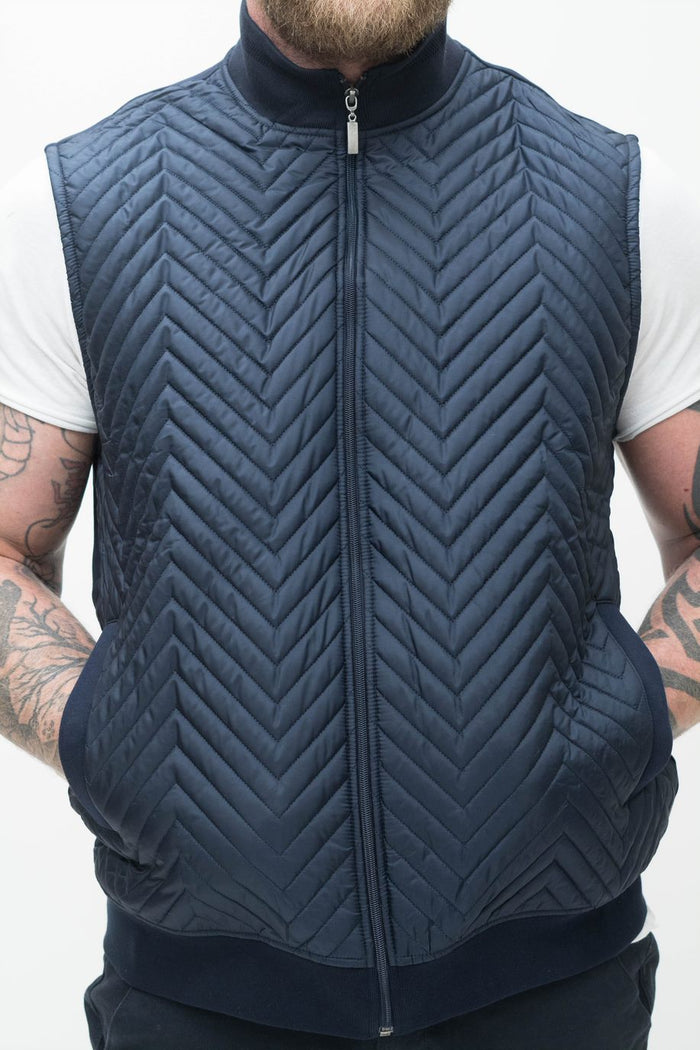 Guide London Navy Quilted Gilet
