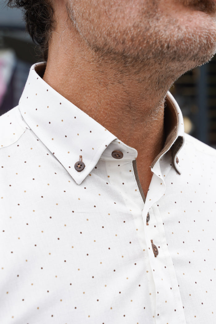 Guide London Off White Dot To Dot Shirt