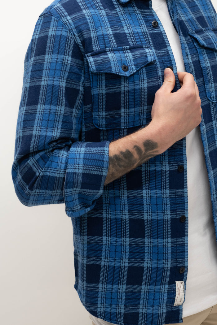 Jack & Jones Blue Woodland Check Overshirt