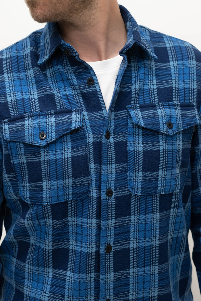 Jack & Jones Blue Woodland Check Overshirt