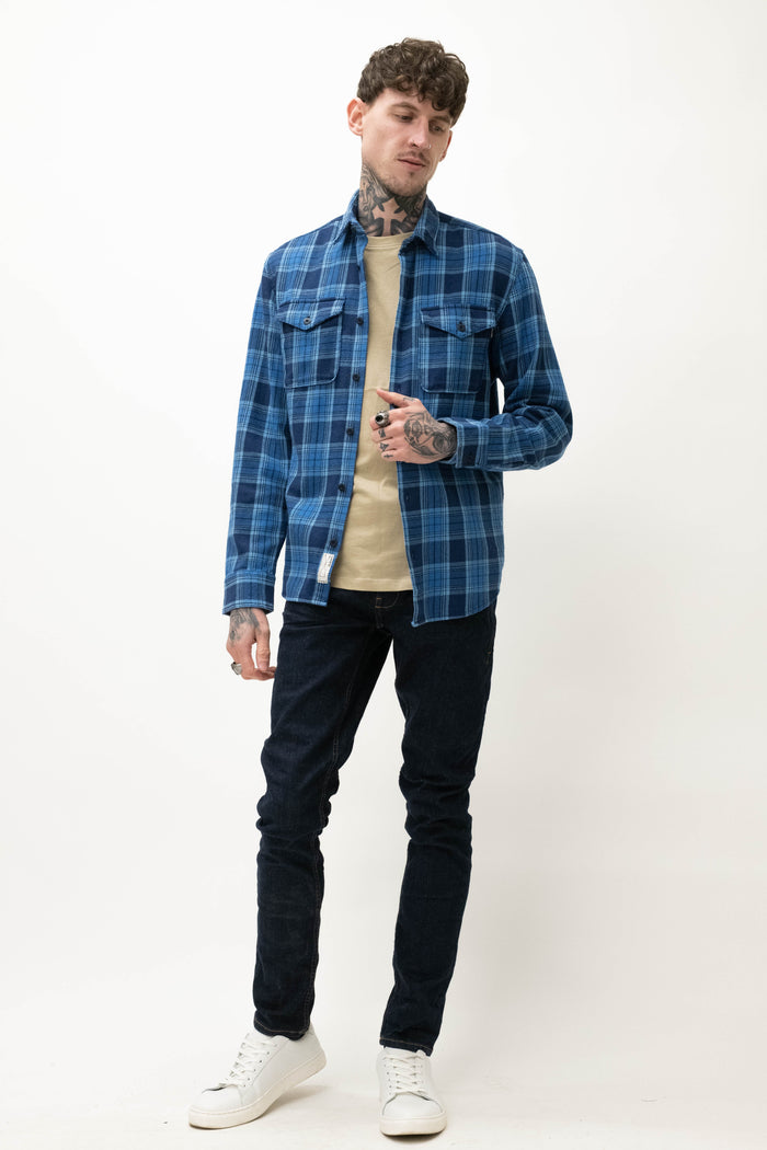Jack & Jones Blue Woodland Check Overshirt