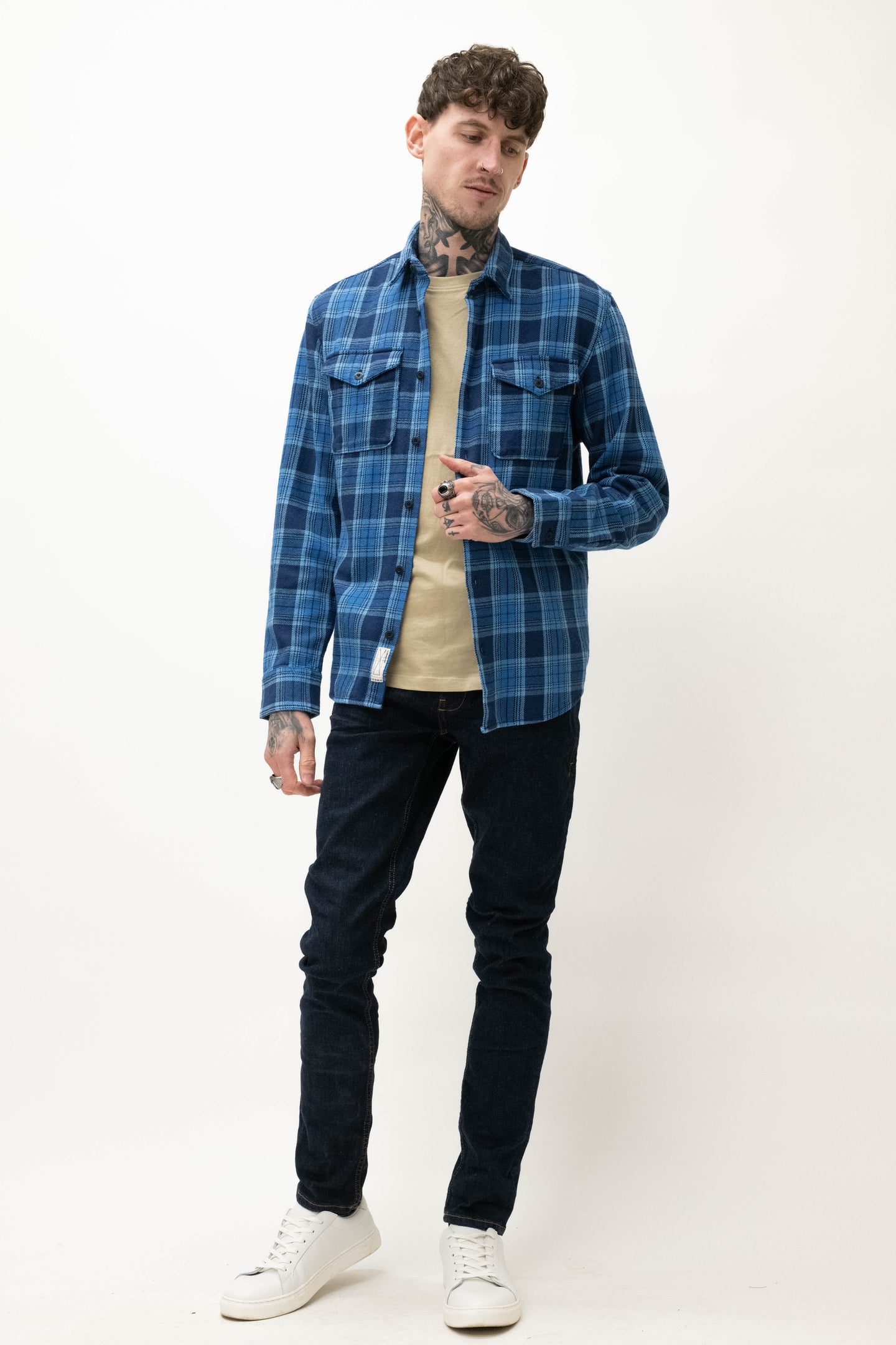 Jack & Jones Blue Woodland Check Overshirt