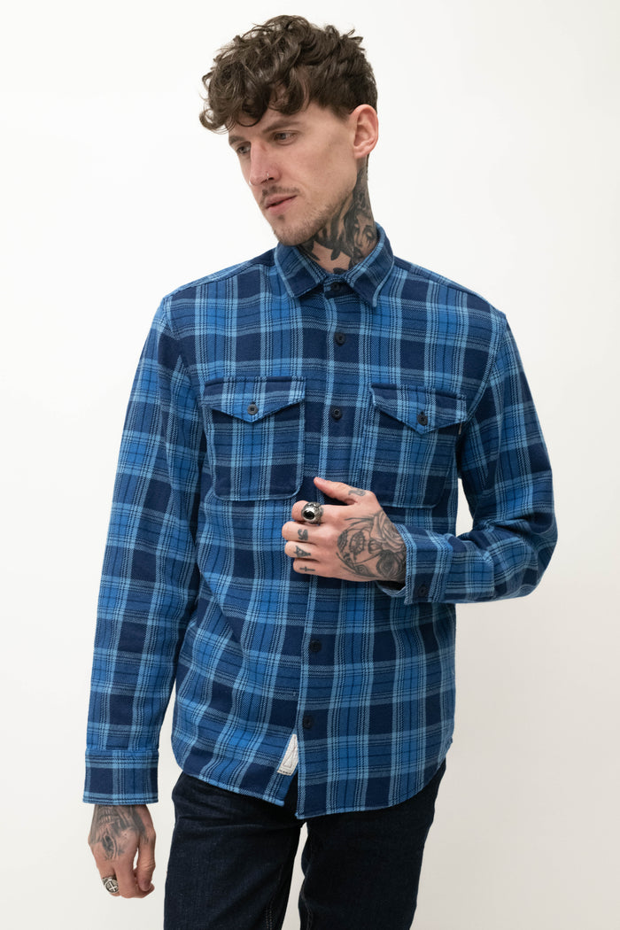 Jack & Jones Blue Woodland Check Overshirt