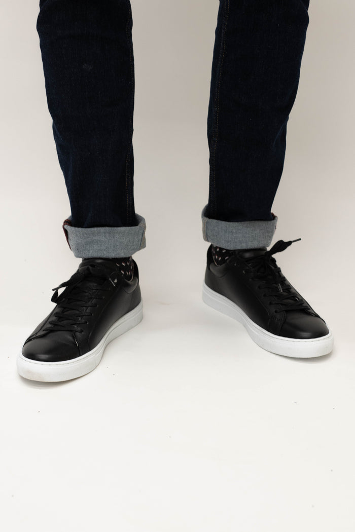 Jack & Jones Corey Black Leather Sneakers